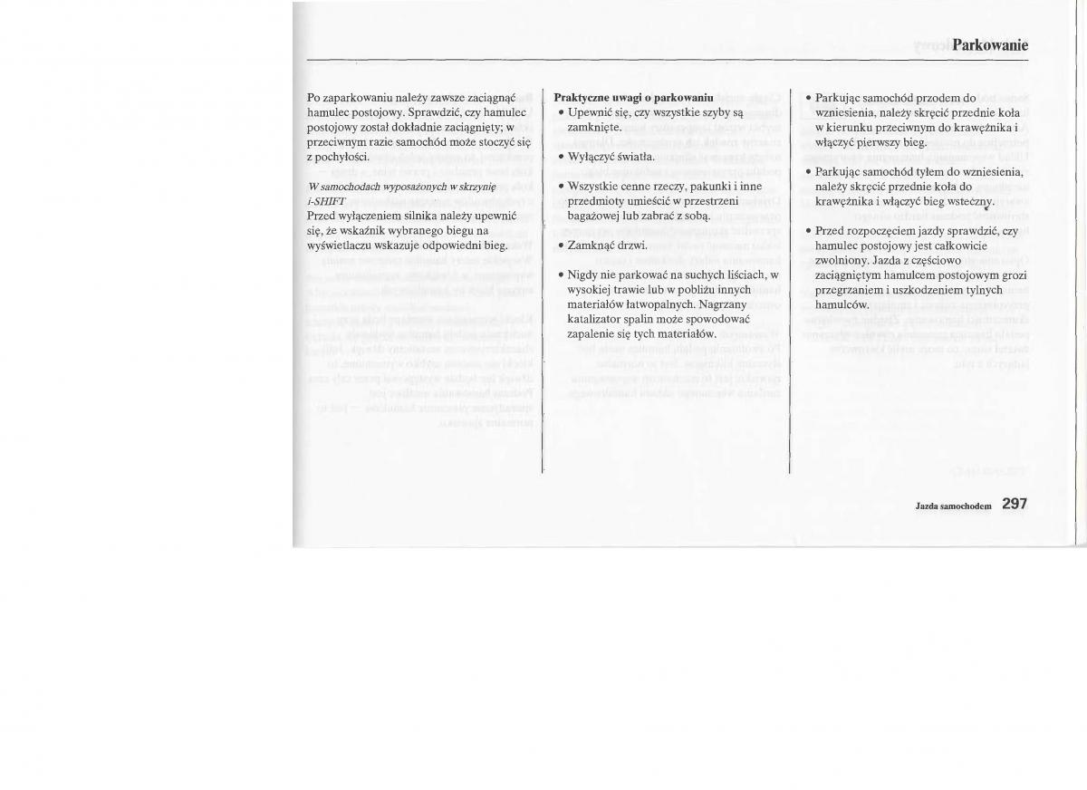 Honda Jazz III 3 Fit II instrukcja obslugi / page 295