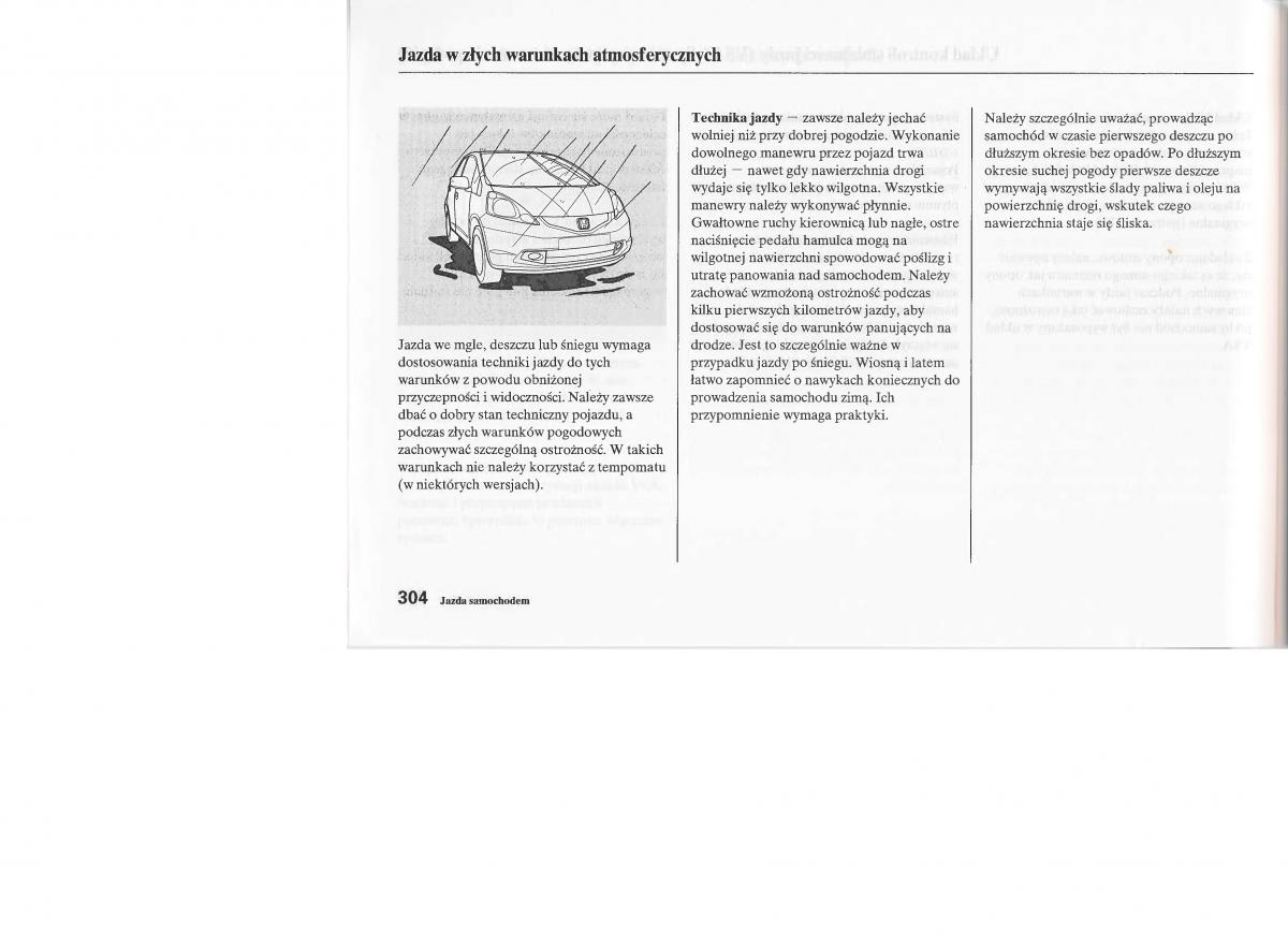Honda Jazz III 3 Fit II instrukcja obslugi / page 302