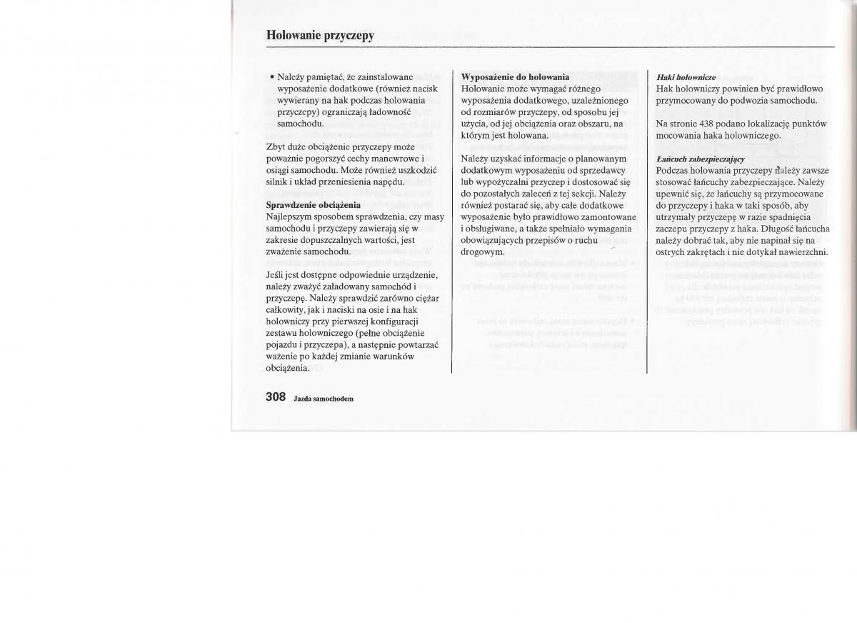 Honda Jazz III 3 Fit II instrukcja obslugi / page 306