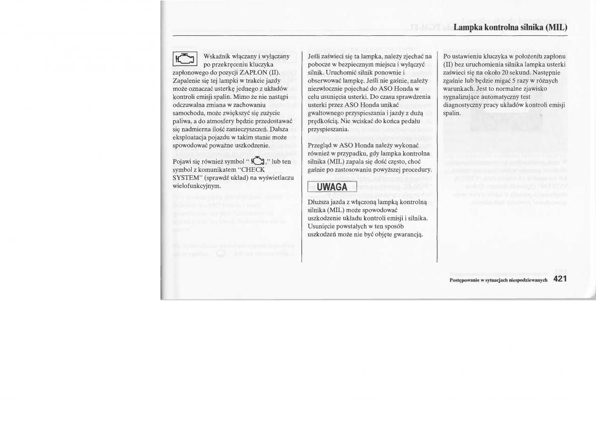 instrukcja obsługi Honda Jazz Honda Jazz III 3 Fit II instrukcja / page 420