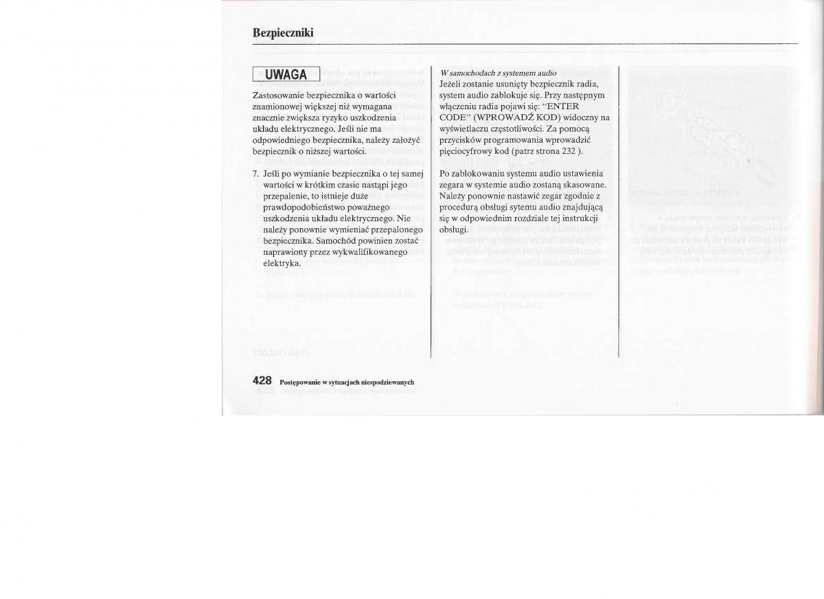 instrukcja obsługi Honda Jazz Honda Jazz III 3 Fit II instrukcja / page 427