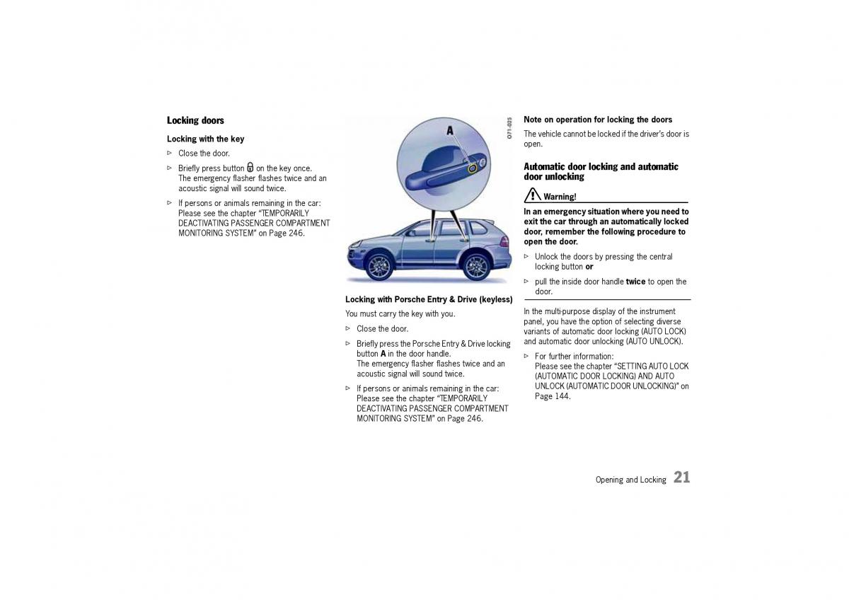 manual  Porsche Cayenne I 1 owners manual / page 21