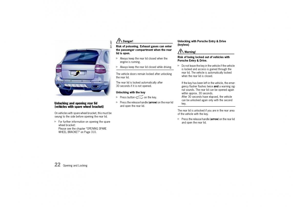 Porsche Cayenne I 1 owners manual / page 22