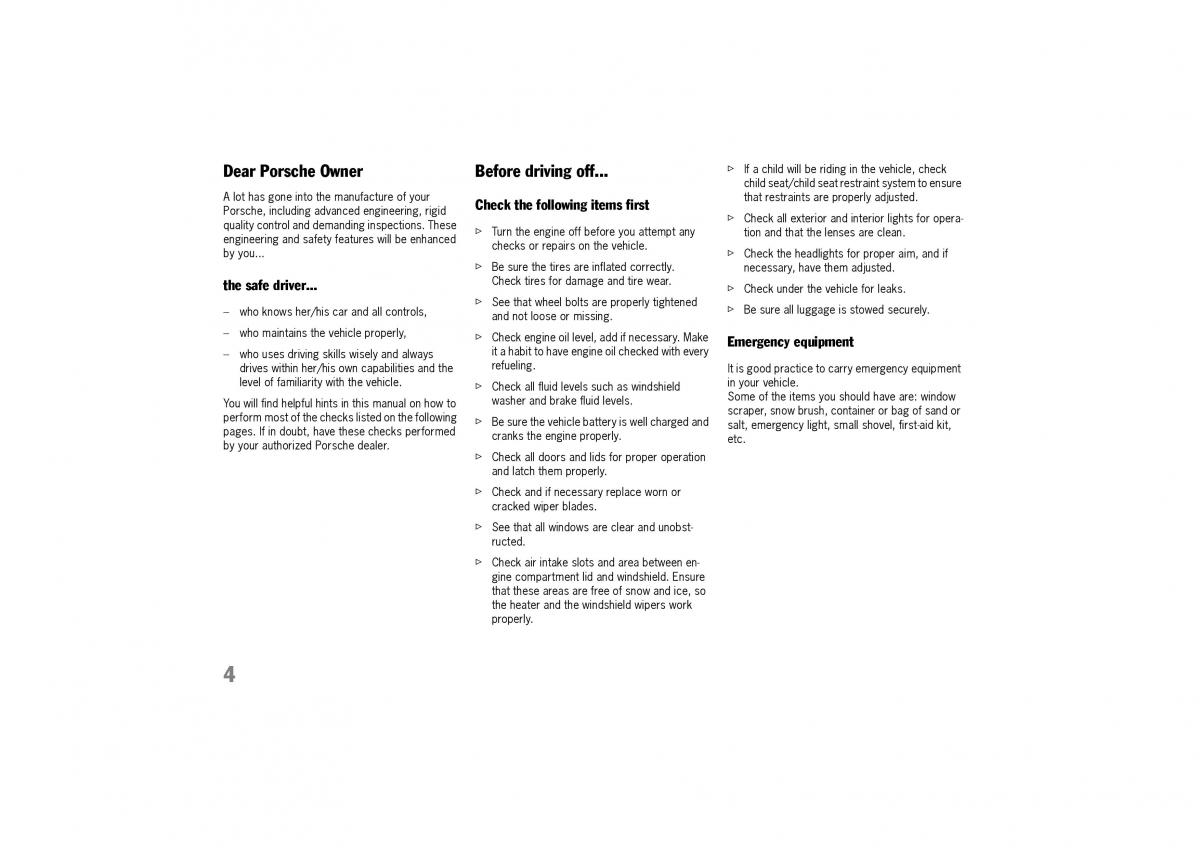 Porsche Cayenne I 1 owners manual / page 4