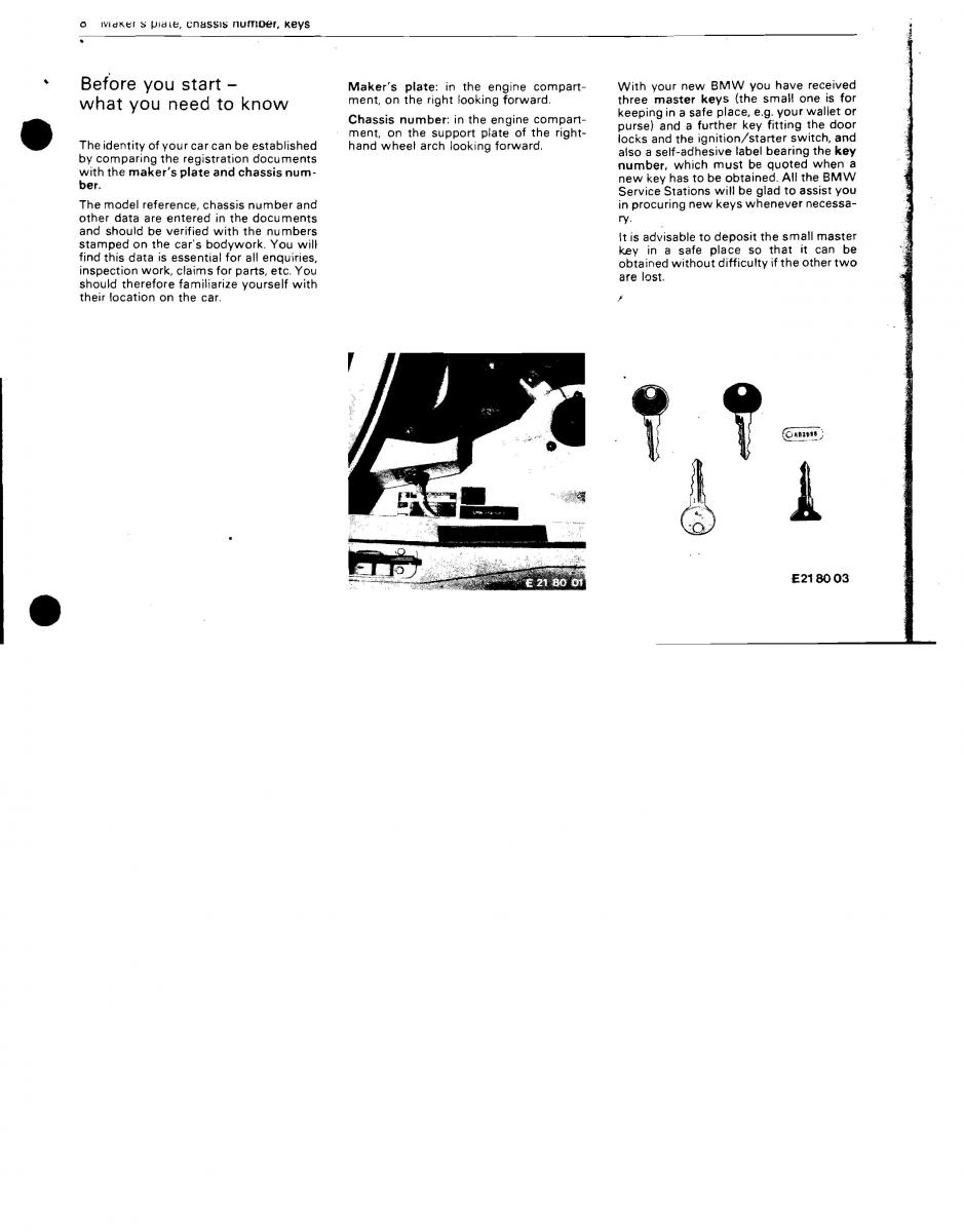 manual  BMW 3 E21 316 318i 320 323i owners manual / page 7