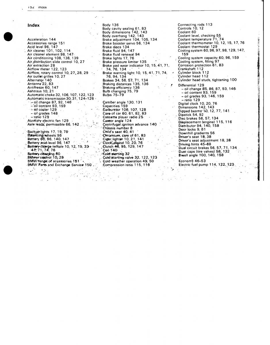 BMW 3 E21 316 318i 320 323i owners manual / page 143