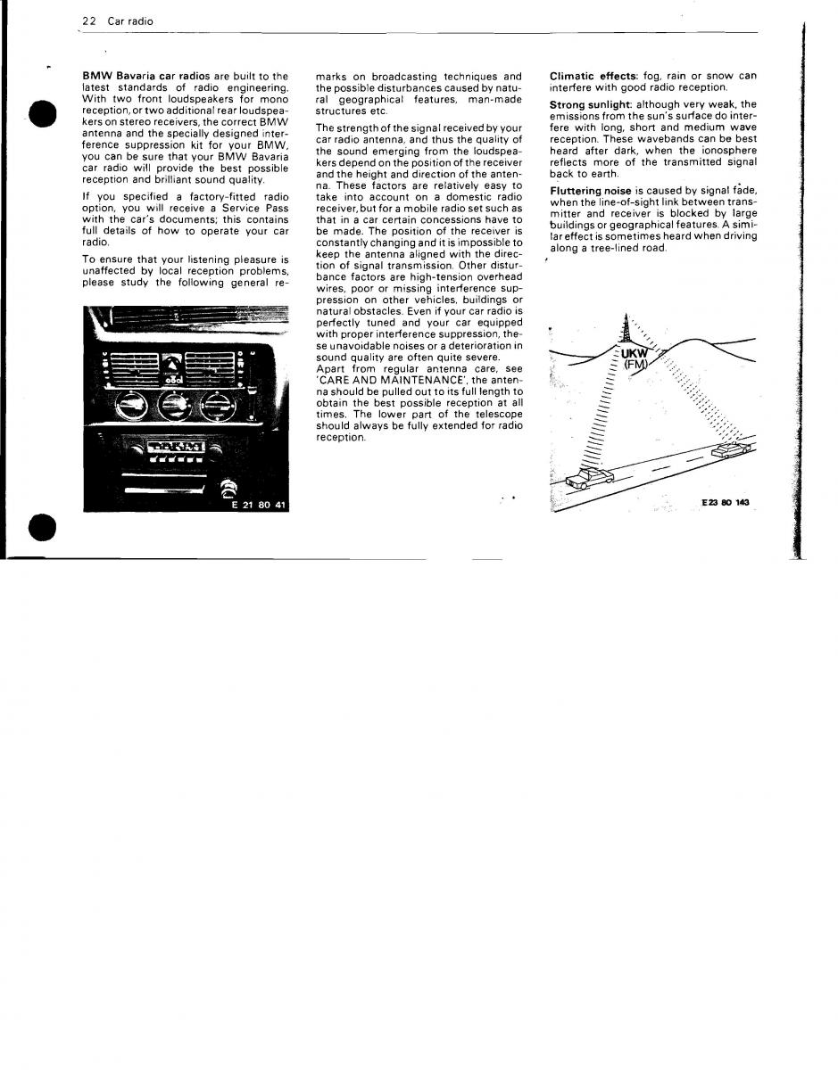 manual  BMW 3 E21 316 318i 320 323i owners manual / page 21