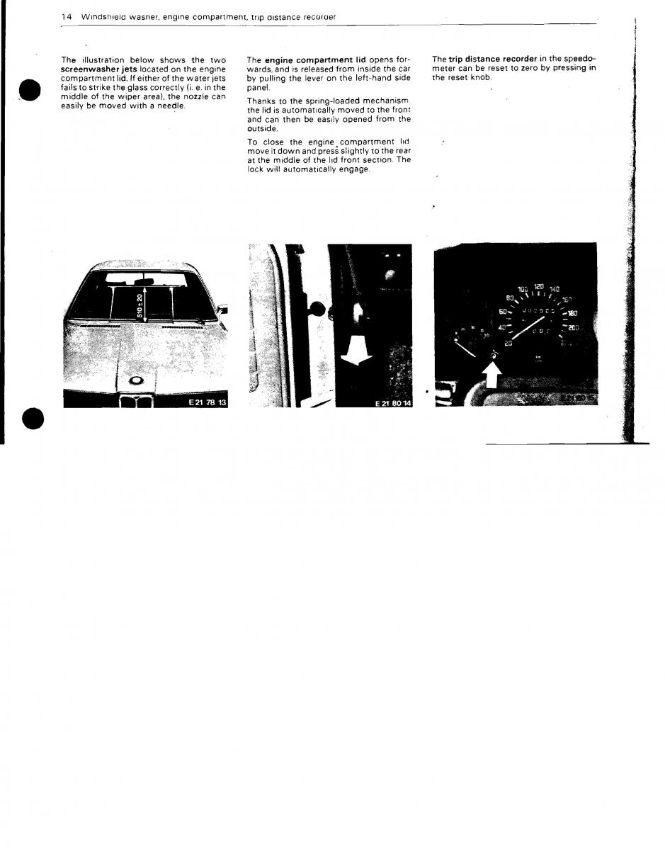 BMW 3 E21 316 318i 320 323i owners manual / page 13