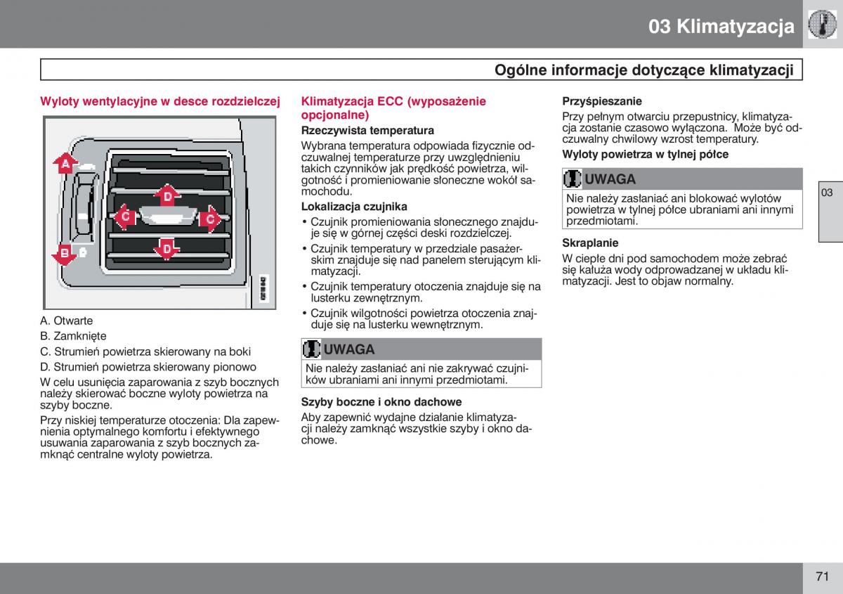 Volvo S40 II instrukcja obslugi / page 72