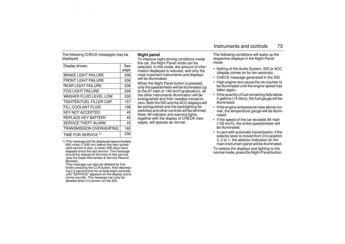Saab 9 3 I 1 YS3D owners manual / page 73