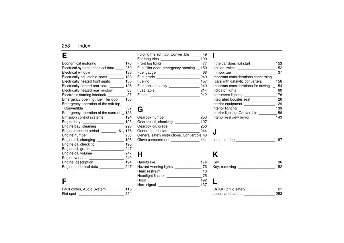 Saab 9 3 I 1 YS3D owners manual / page 258