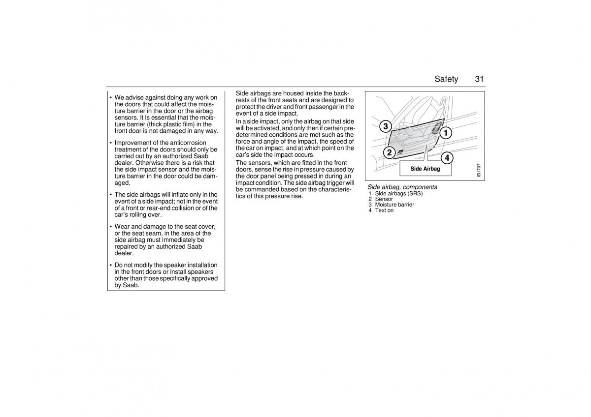Saab 9 3 I 1 YS3D owners manual / page 31