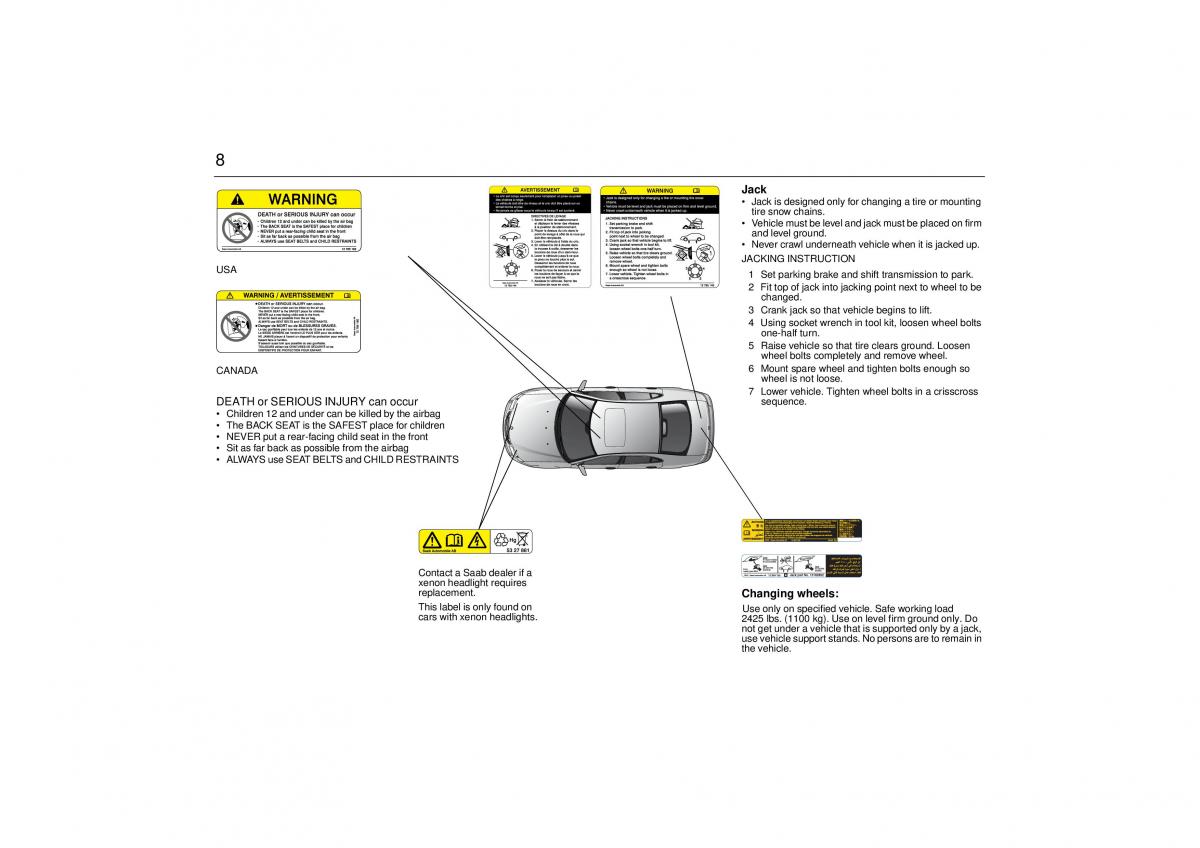 manual  Saab 9 3 II 2 YS3F owners manual / page 10