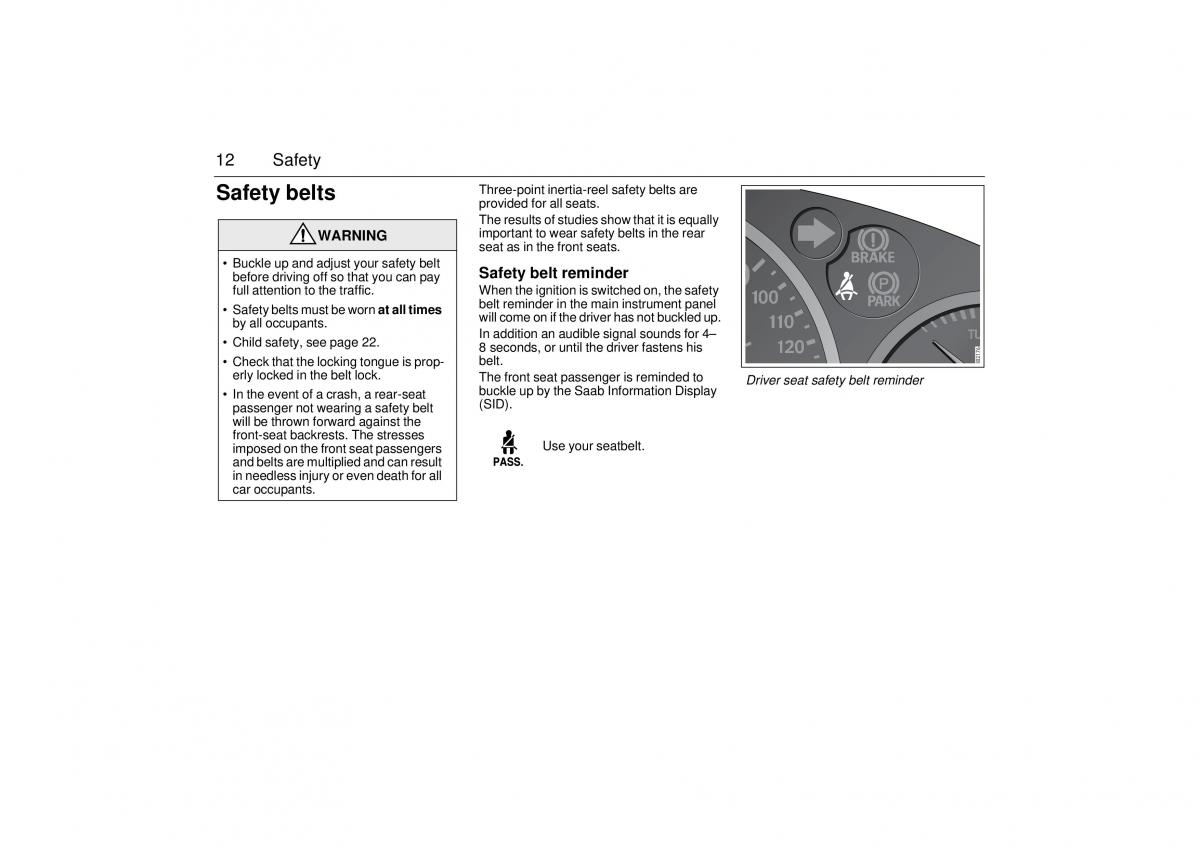 manual  Saab 9 3 II 2 YS3F owners manual / page 14