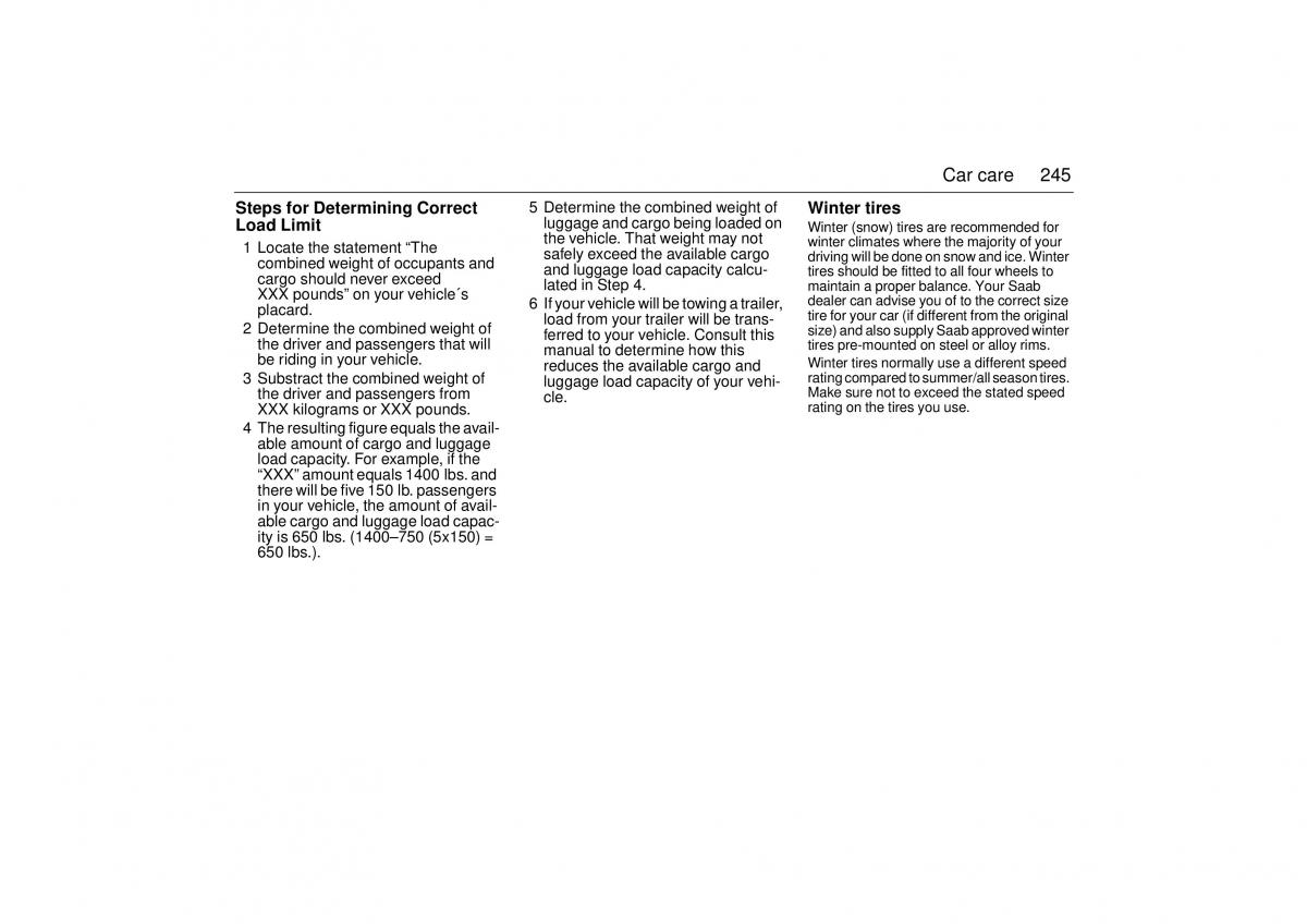 Saab 9 3 II 2 YS3F owners manual / page 247