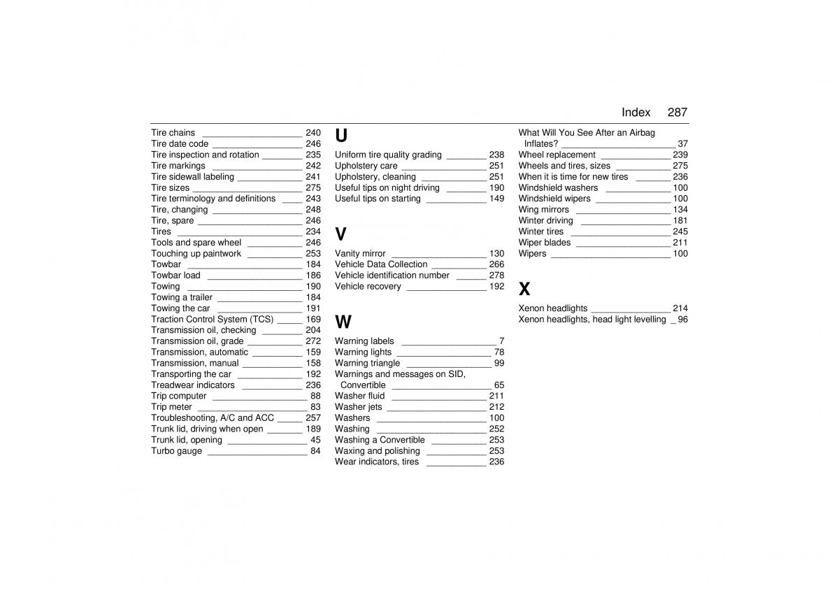 manual  Saab 9 3 II 2 YS3F owners manual / page 289