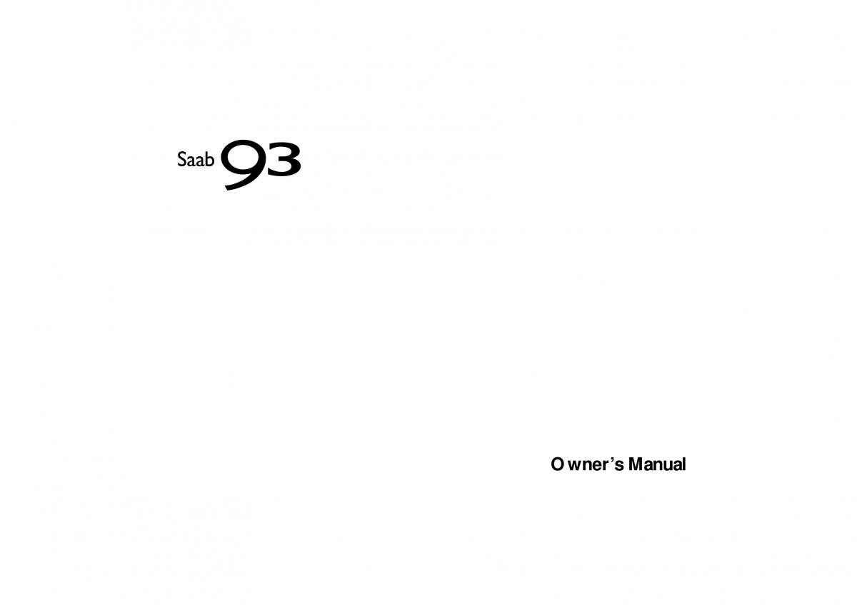 manual  Saab 9 3 II 2 YS3F owners manual / page 1