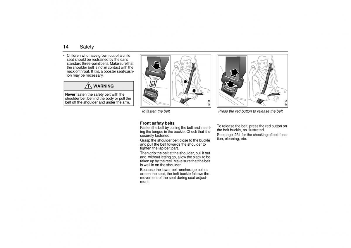 manual  Saab 9 5 I 1 YS3E owners manual / page 14