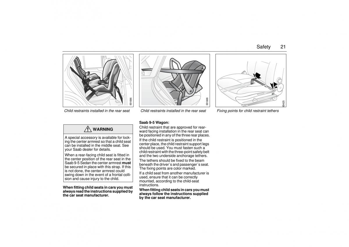 manual  Saab 9 5 I 1 YS3E owners manual / page 21