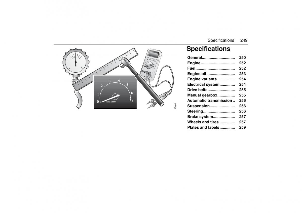 Saab 9 5 I 1 YS3E owners manual / page 249