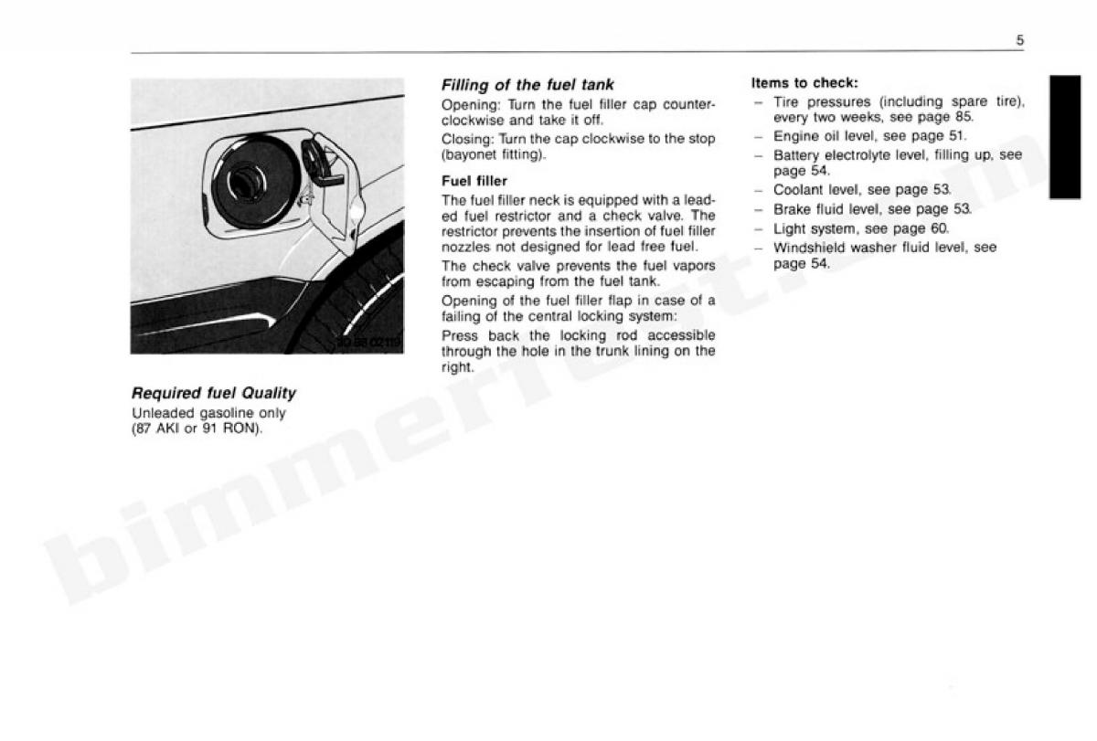 manual  BMW 3 E30 owners manual / page 6