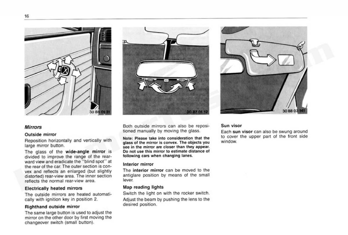 BMW 3 E30 owners manual / page 17