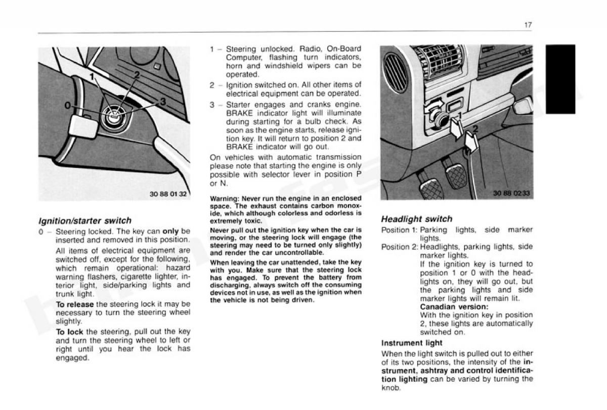 BMW 3 E30 owners manual / page 18