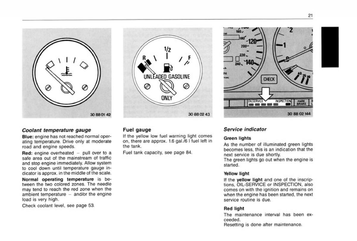 BMW 3 E30 owners manual / page 22