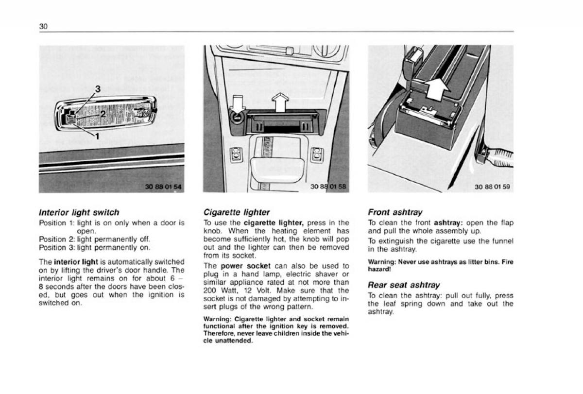 BMW 3 E30 owners manual / page 31