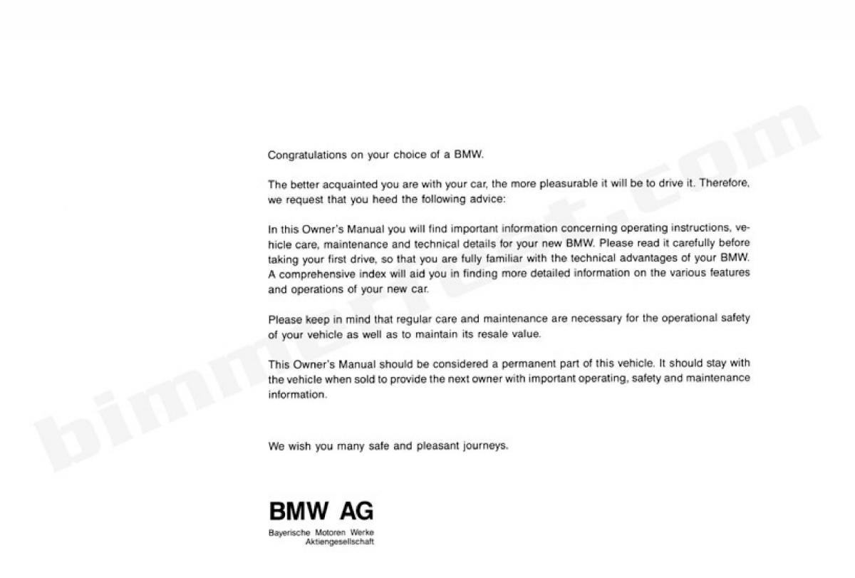 manual  BMW 3 E30 owners manual / page 4
