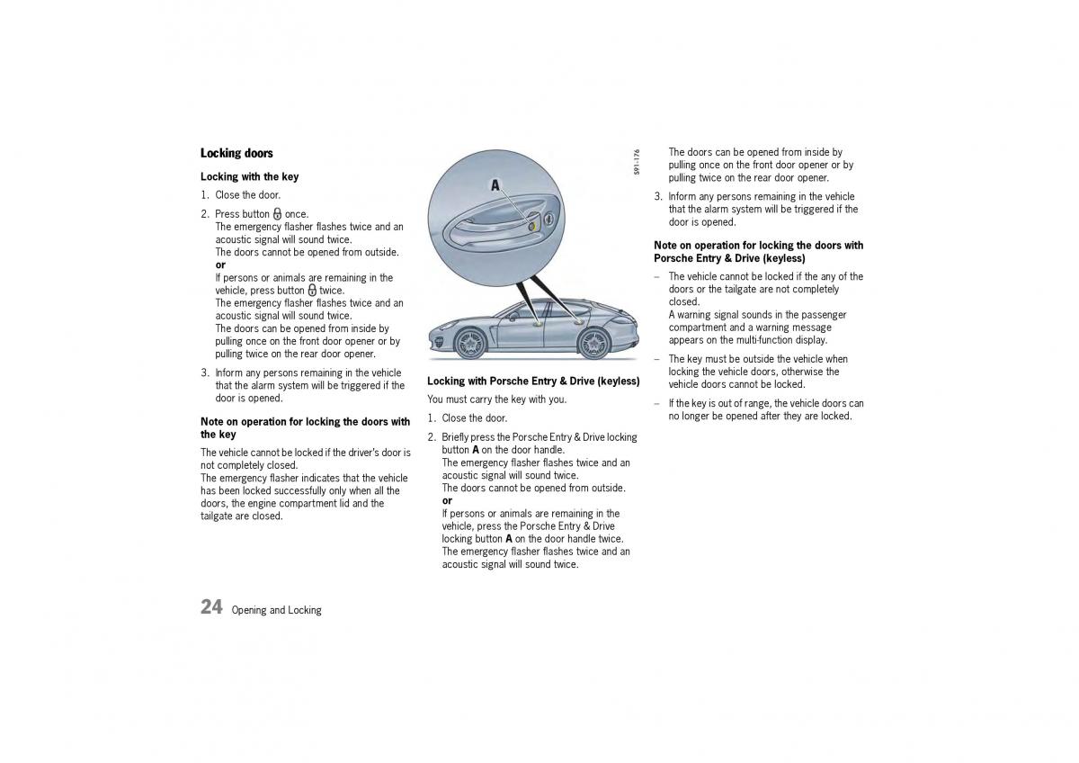 Porsche Panamera 970 owners manual / page 26