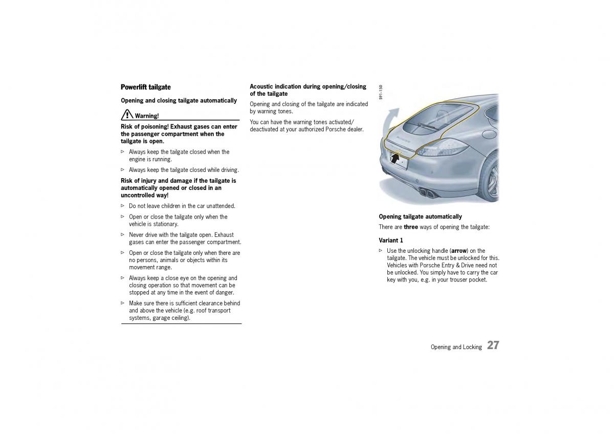 Porsche Panamera 970 owners manual / page 29