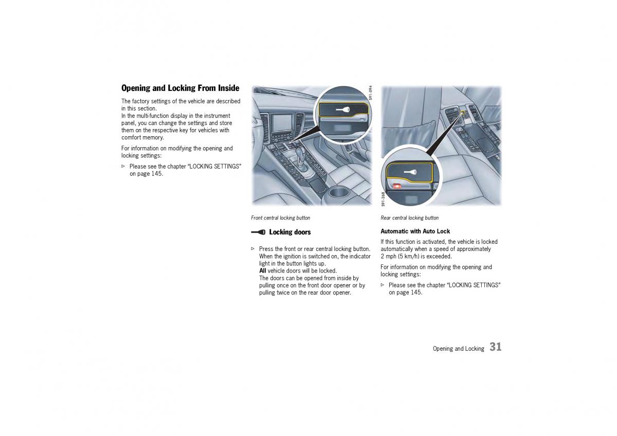 Porsche Panamera 970 owners manual / page 33