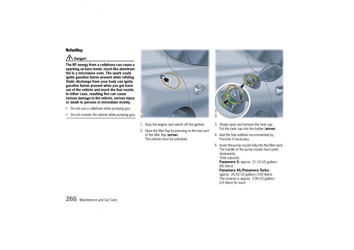 manual  Porsche Panamera 970 owners manual / page 268