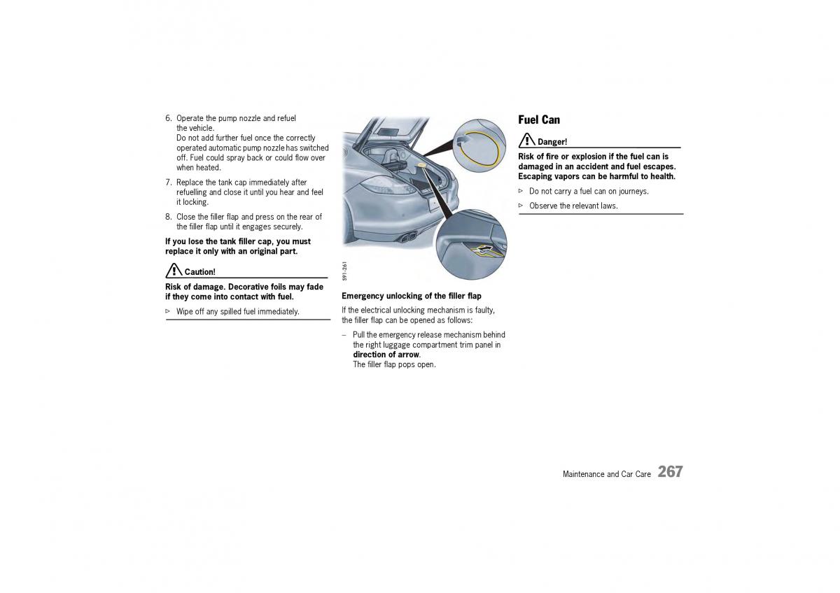 Porsche Panamera 970 owners manual / page 269