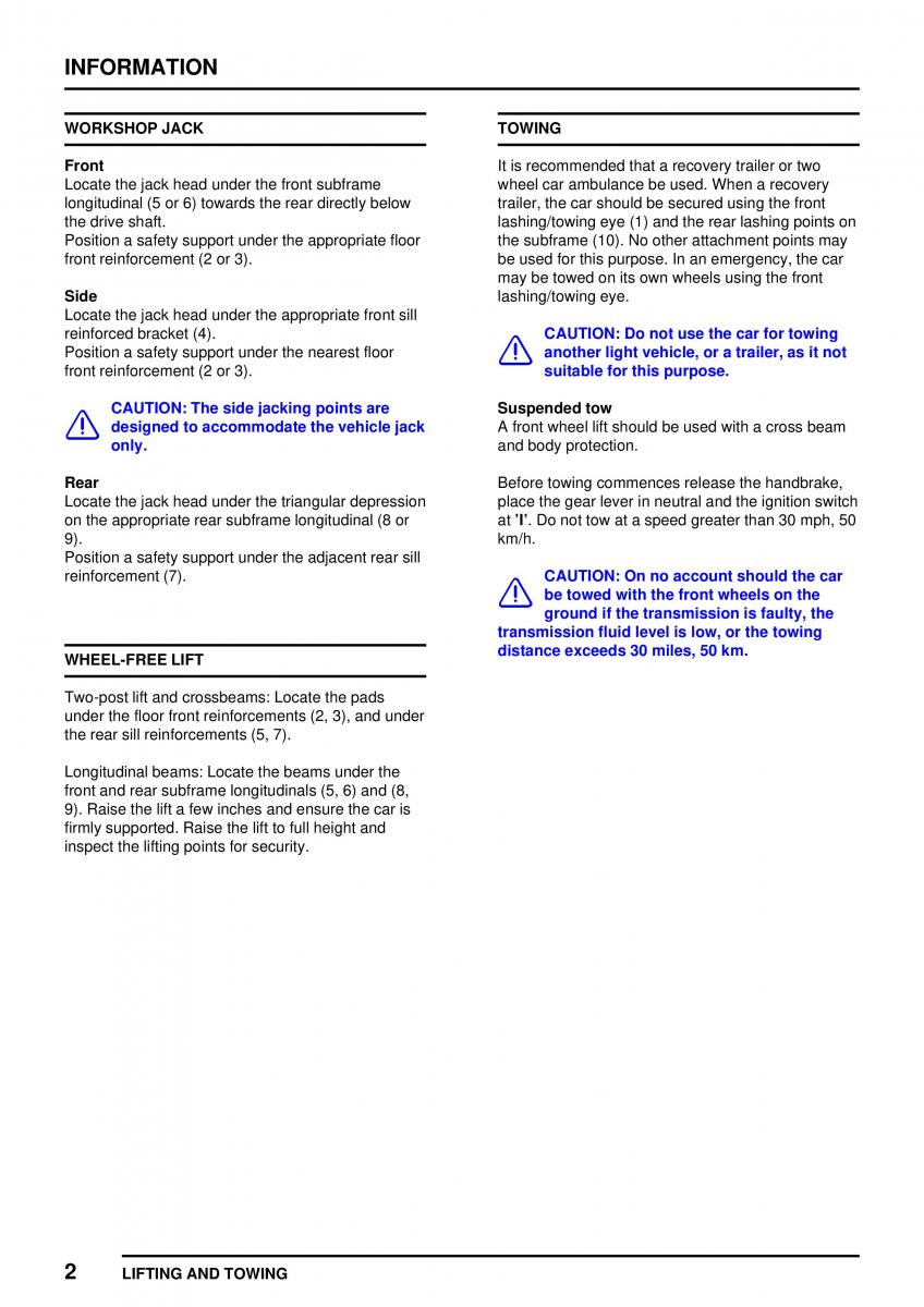 Mini Cooper workshop manual / page 32