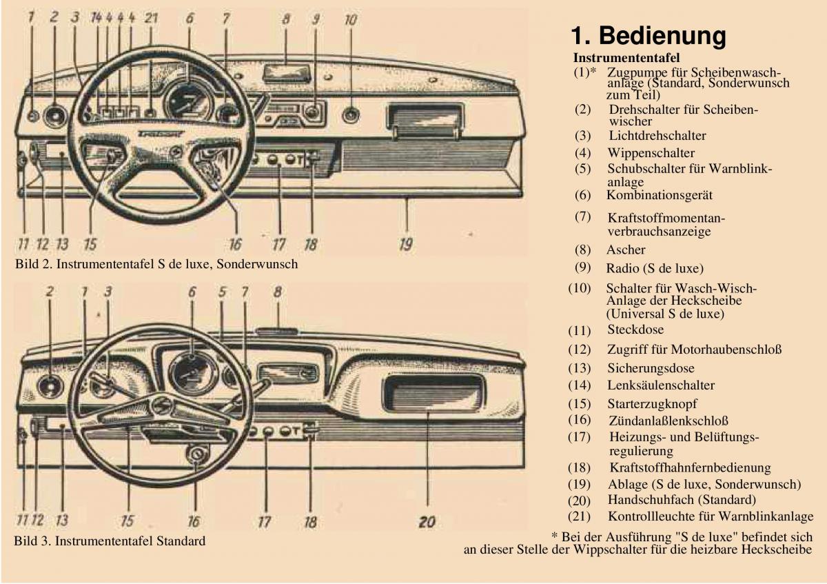 Trabant 601 owners manual Handbuch / page 7