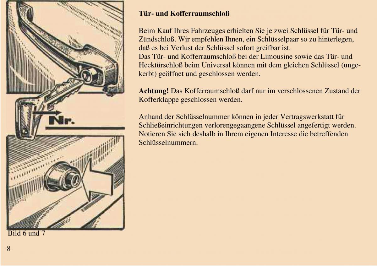 manual  Trabant 601 owners manual Handbuch / page 9