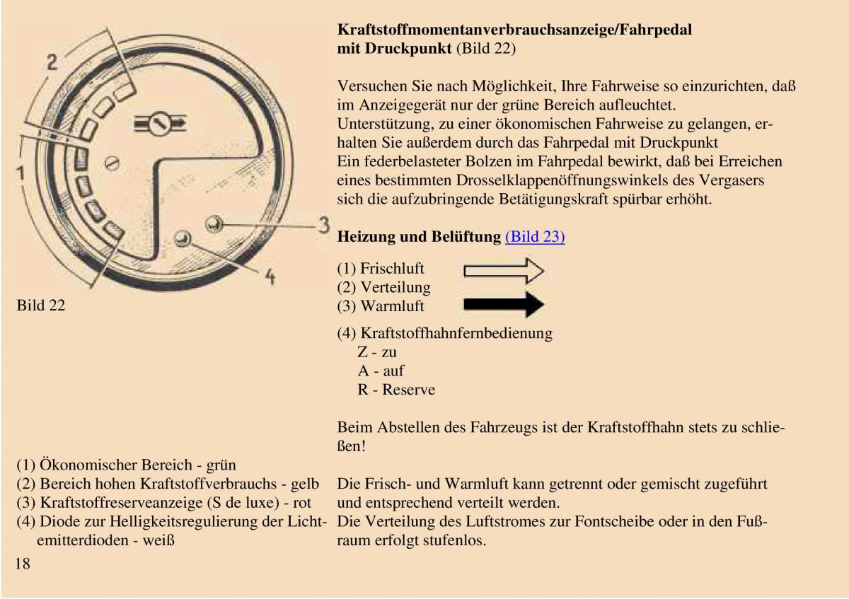 Trabant 601 owners manual Handbuch / page 19