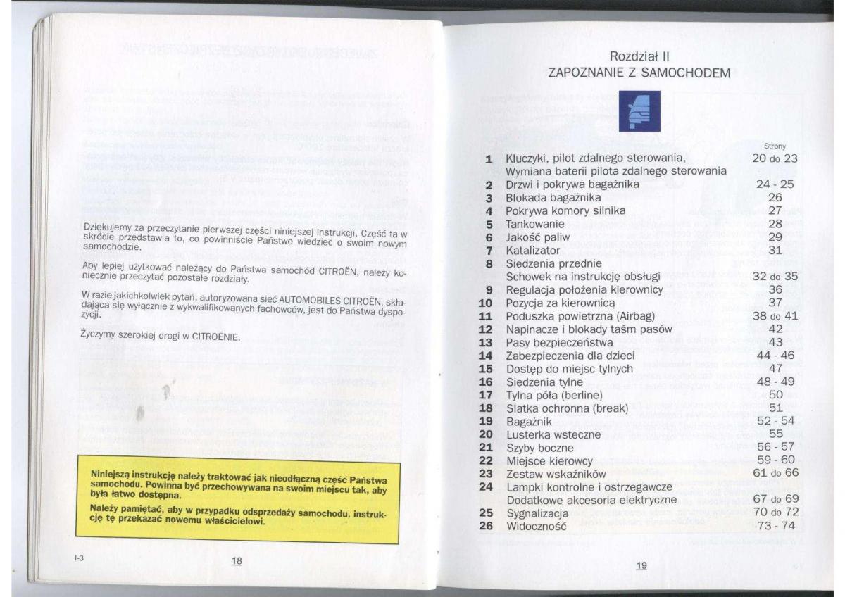 Citroen Xara instrukcja obslugi / page 11