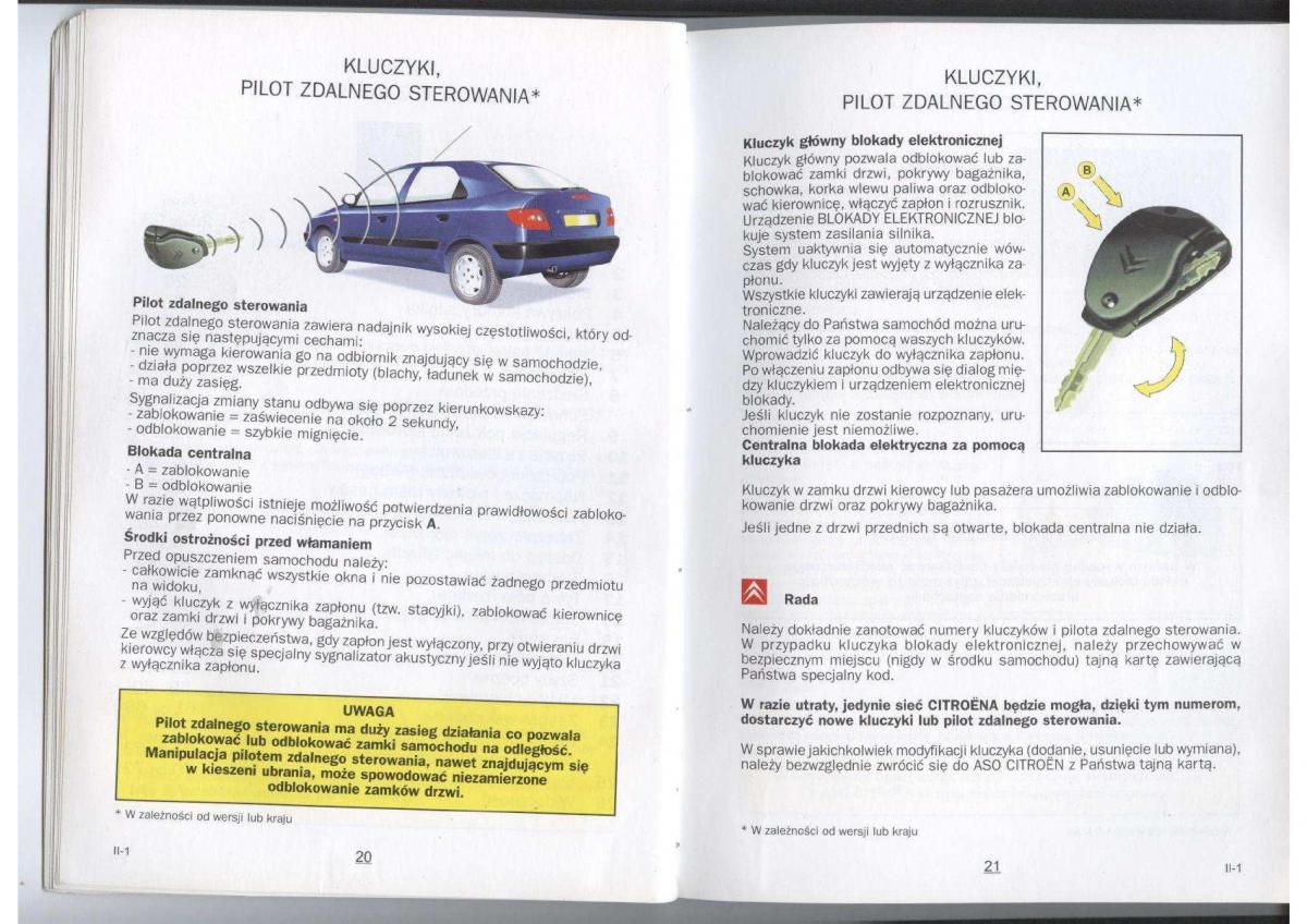 manual  Citroen Xara instrukcja / page 12