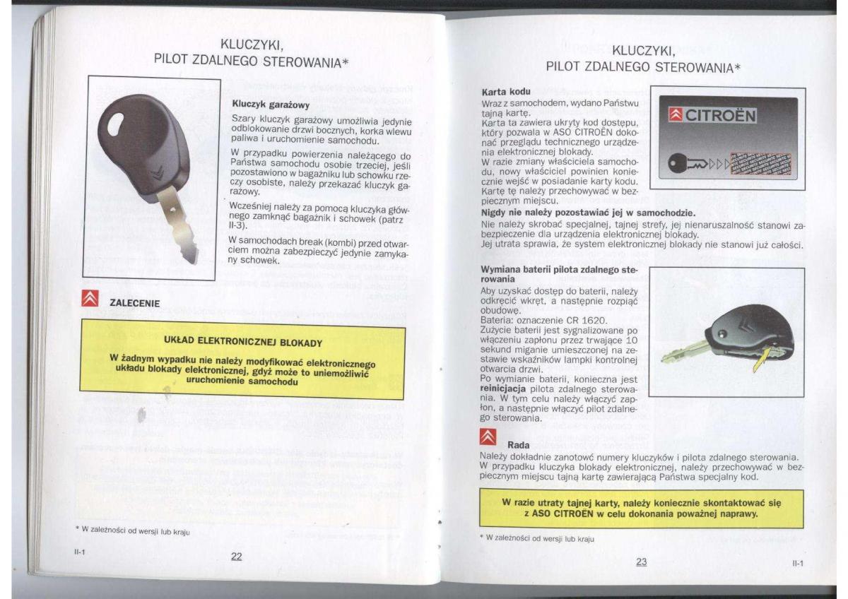 manual  Citroen Xara instrukcja / page 13