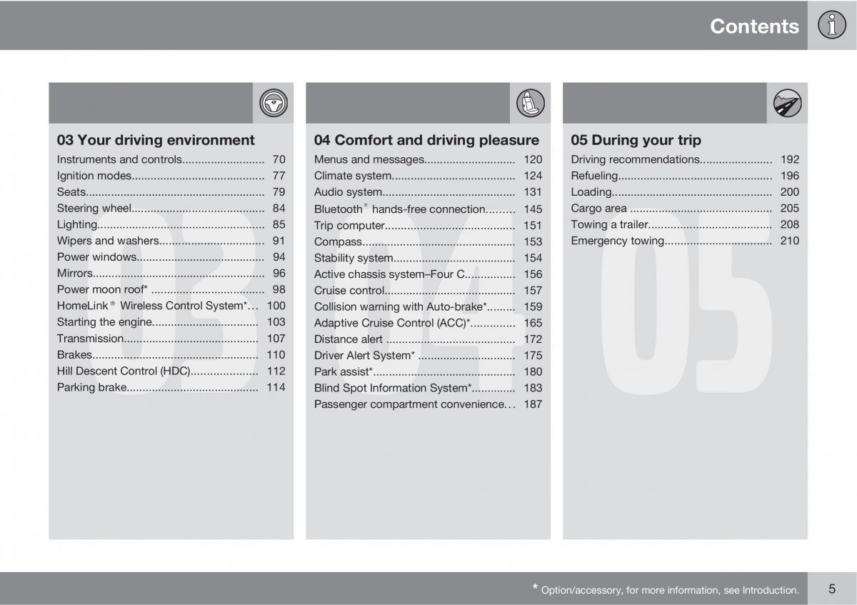 manual  Volvo V70 XC70 III owners manual / page 5