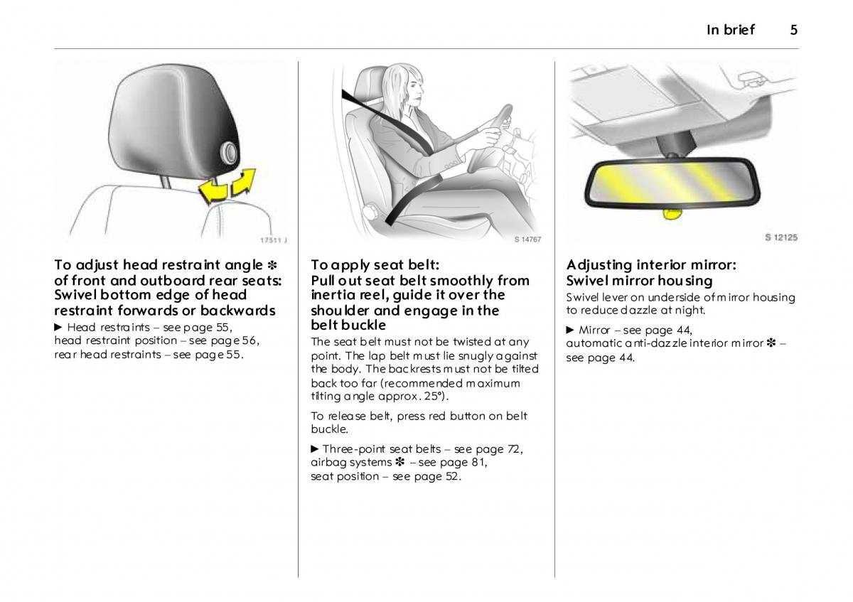 manual  Opel Vectra Vauxhall III 3 owners manual / page 10