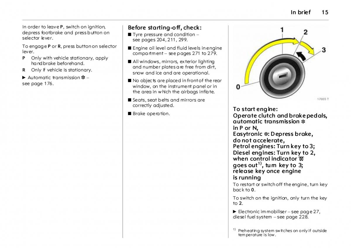 manual  Opel Vectra Vauxhall III 3 owners manual / page 20
