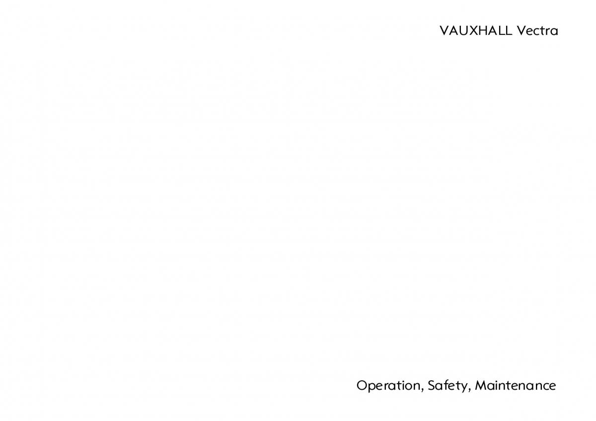Opel Vectra Vauxhall III 3 owners manual / page 2
