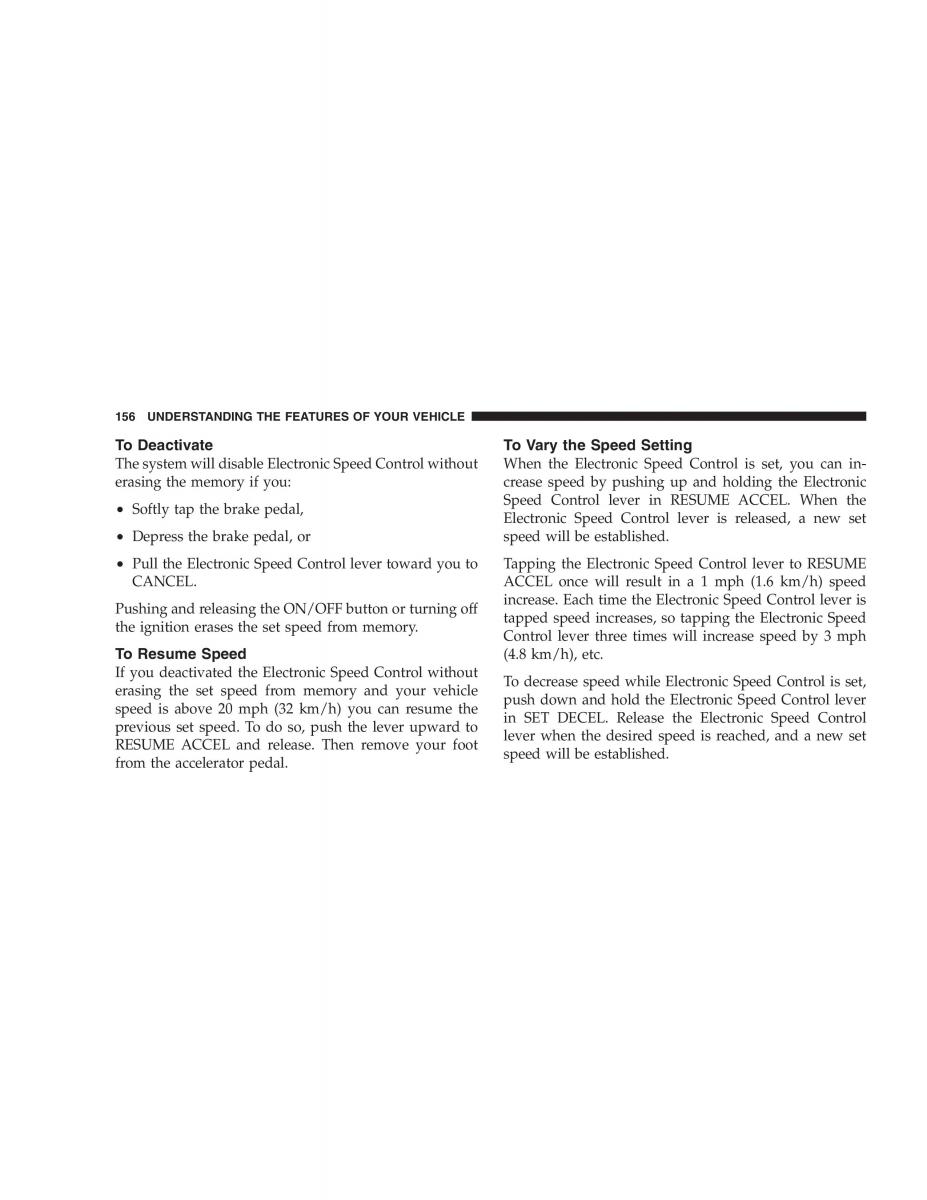 Chrysler 300C I 1 owners manual / page 158