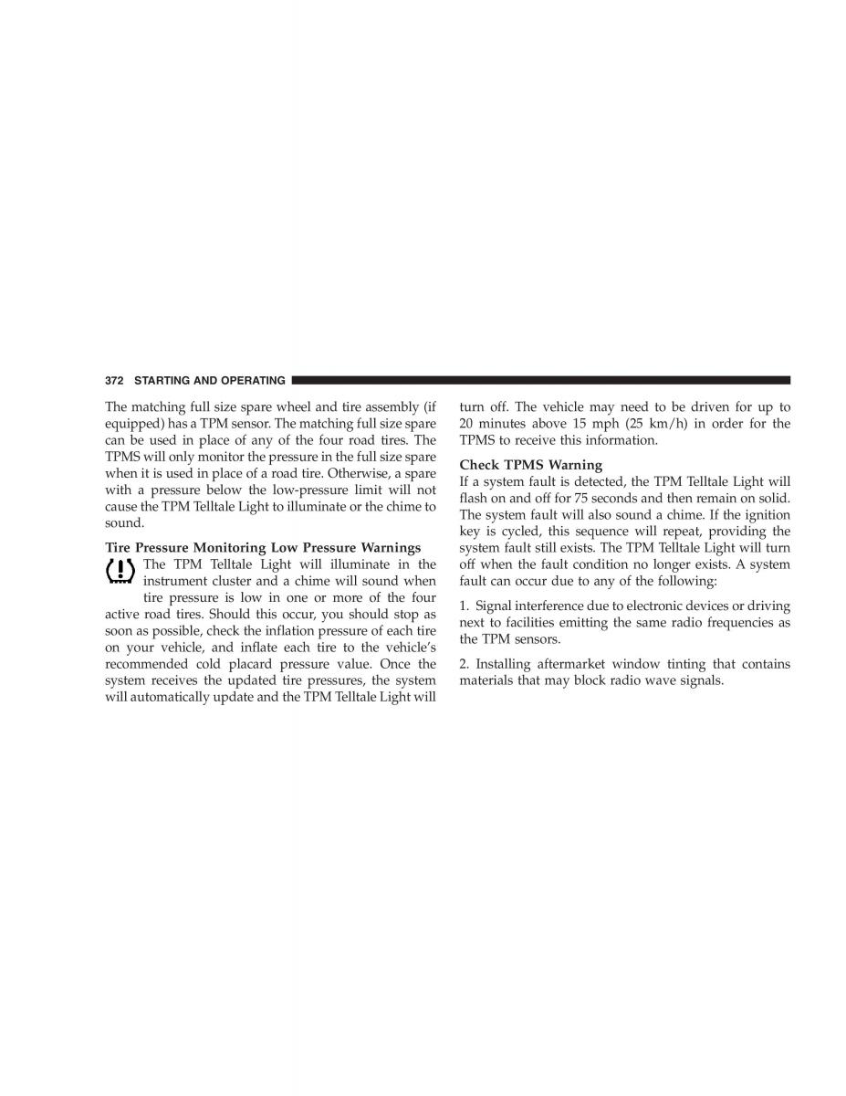 Chrysler 300C I 1 owners manual / page 374