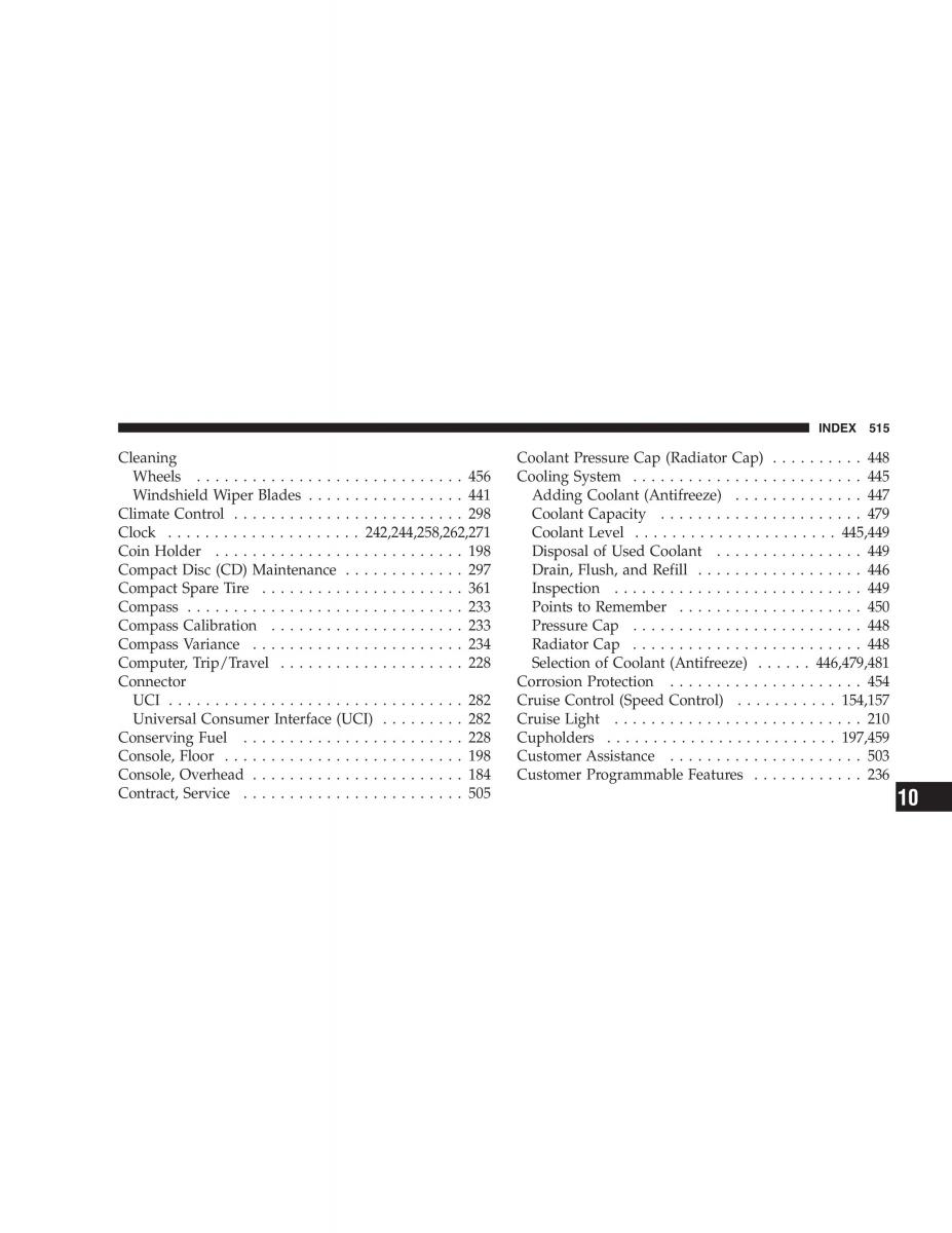 Chrysler 300C I 1 owners manual / page 517