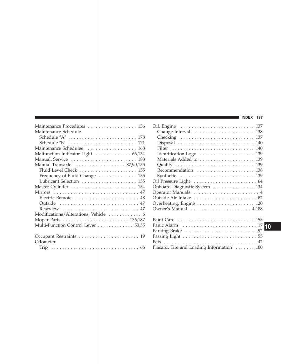 manual  Chrysler Neon SRT4 owners manual / page 197